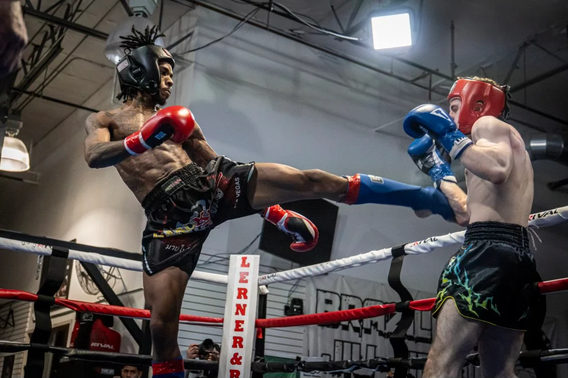 Hard Knocks Muay Thai fighter in action